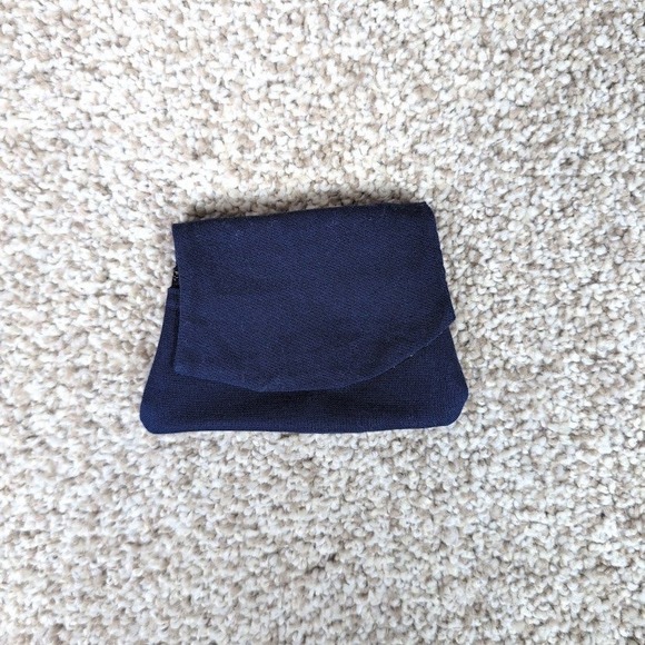Hand Crafted Handbags - Pocket Wallet Credit Card Holder Cash Wallet Small Navy/Constellation Coin Purse